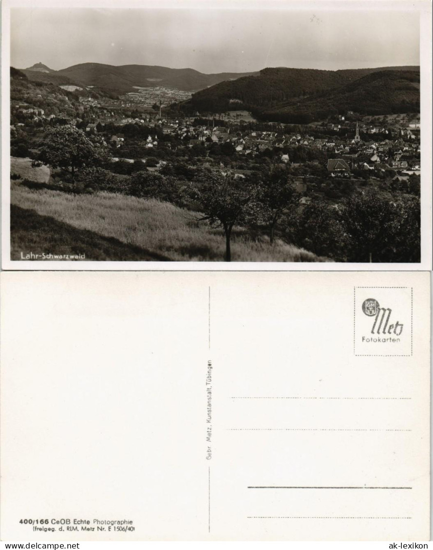 Lahr (Schwarzwald) Panorama-Ansicht Schwarzwald Fernansicht 1940 - Lahr