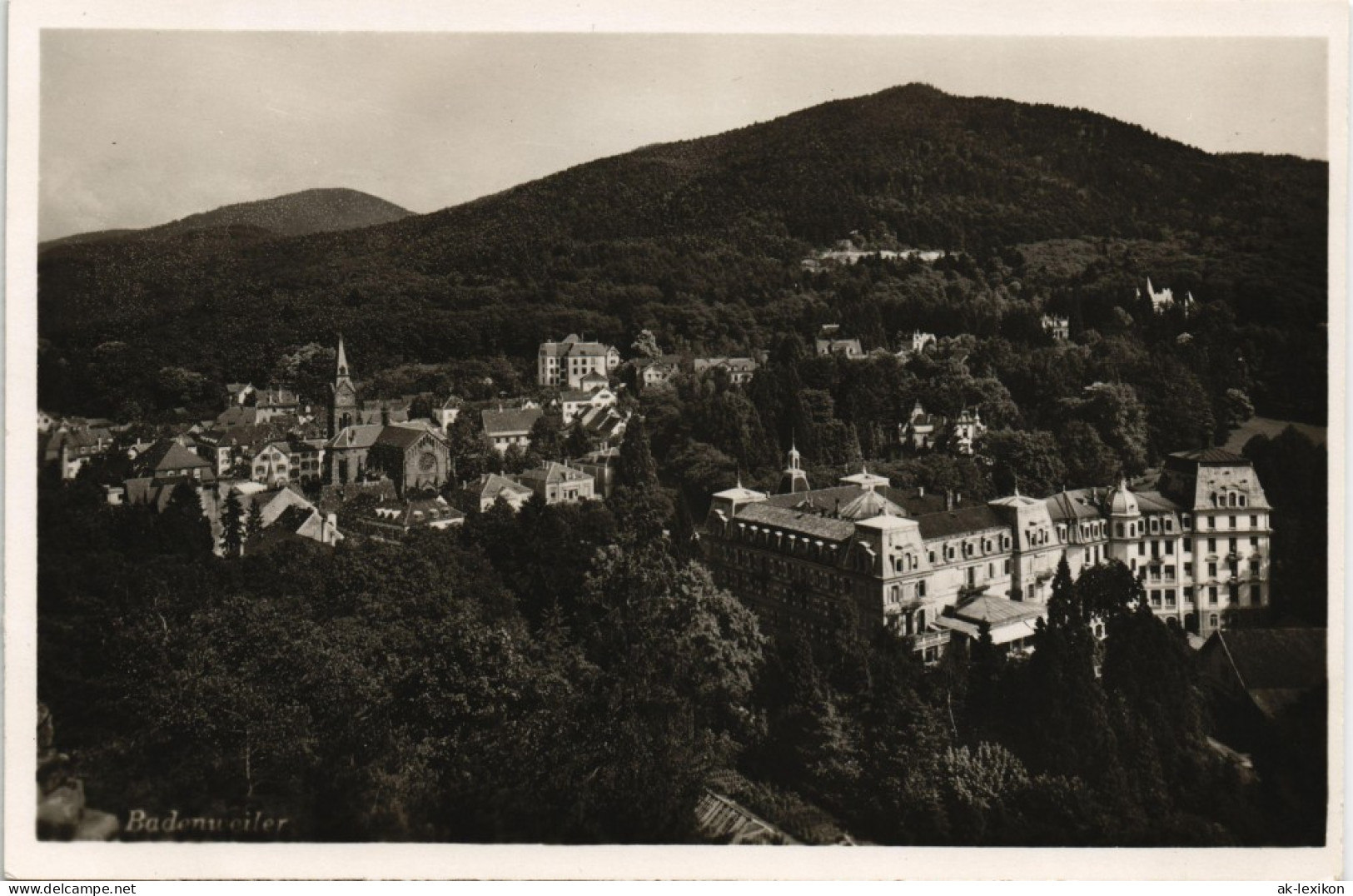 Ansichtskarte Badenweiler Panorama-Ansicht Stadt Bereich Und Berge 1935 - Badenweiler