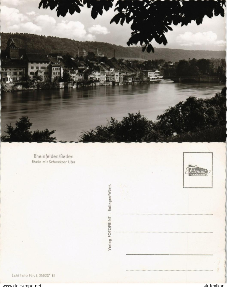 Rheinfelden (Baden) Rheinfelden/Baden Rhein Mit Schweizer Ufer 1960 - Rheinfelden