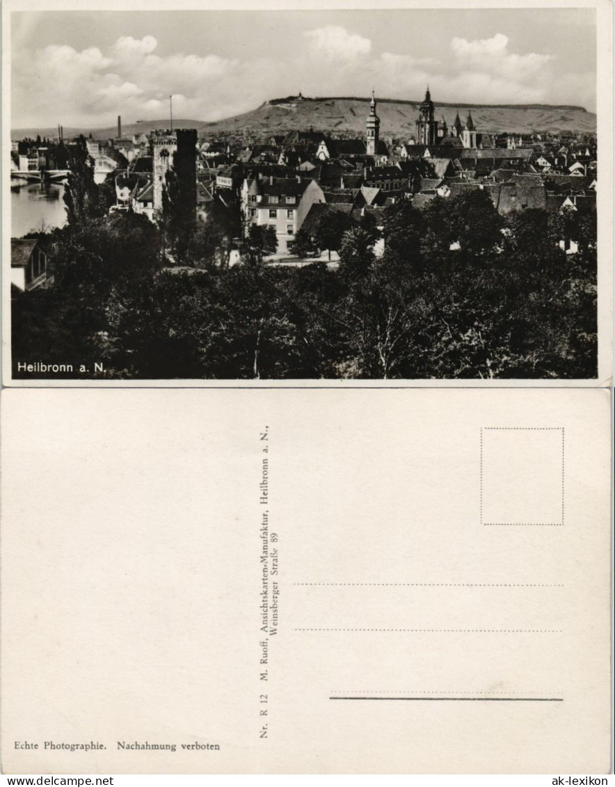 Ansichtskarte Heilbronn Panorama-Ansicht Stadt Bereich 1930 - Heilbronn