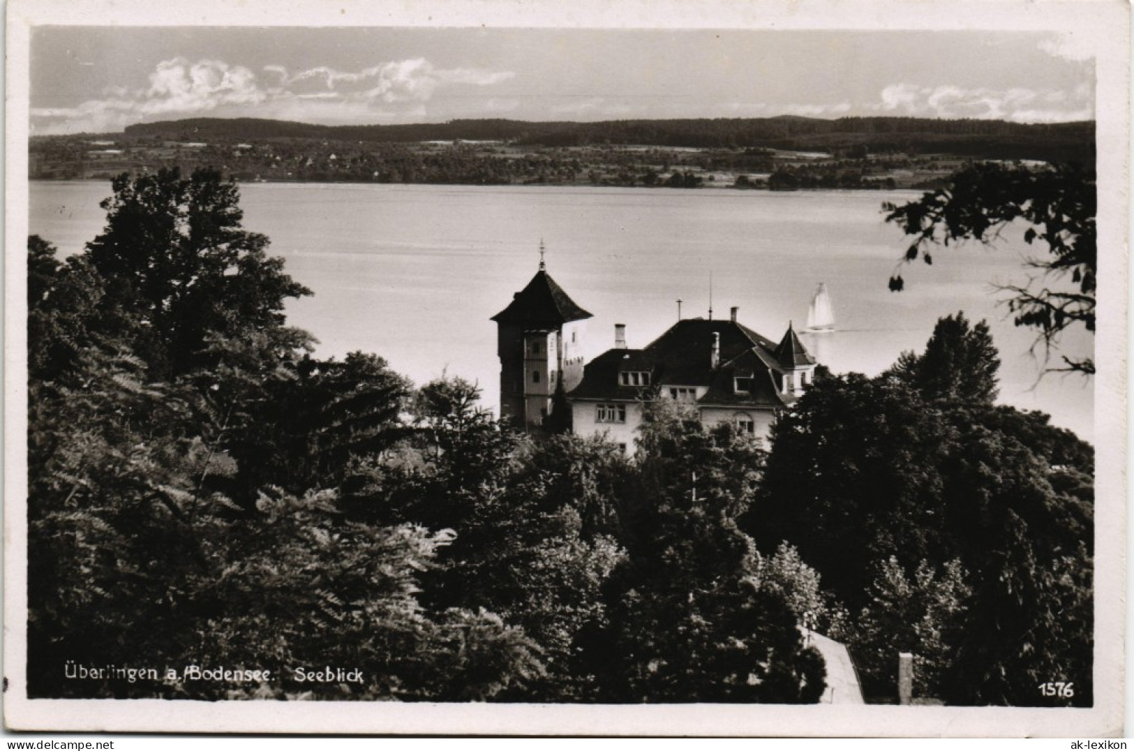 Ansichtskarte Überlingen Bodensee Panorama Seeblick 1940 - Ueberlingen