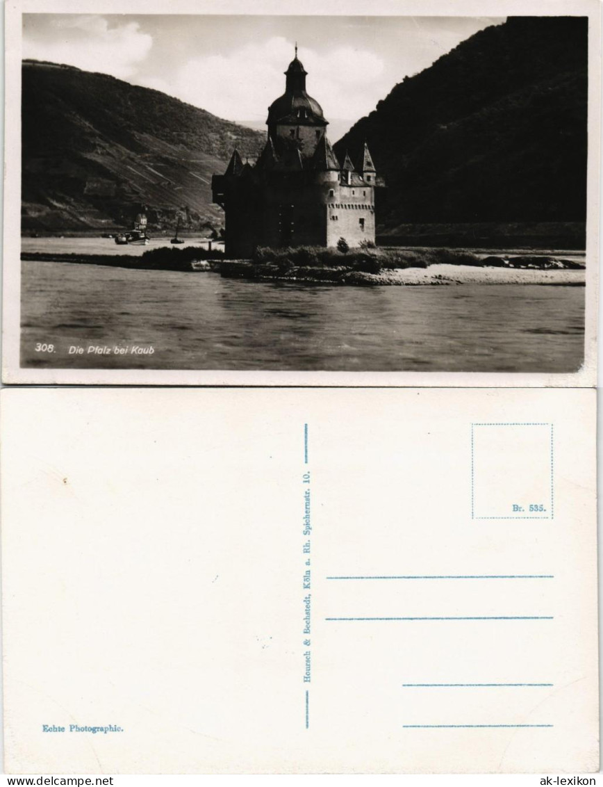 Ansichtskarte Kaub Rhein Panorama An Der Pfalz Bei Kaub 1940 - Kaub
