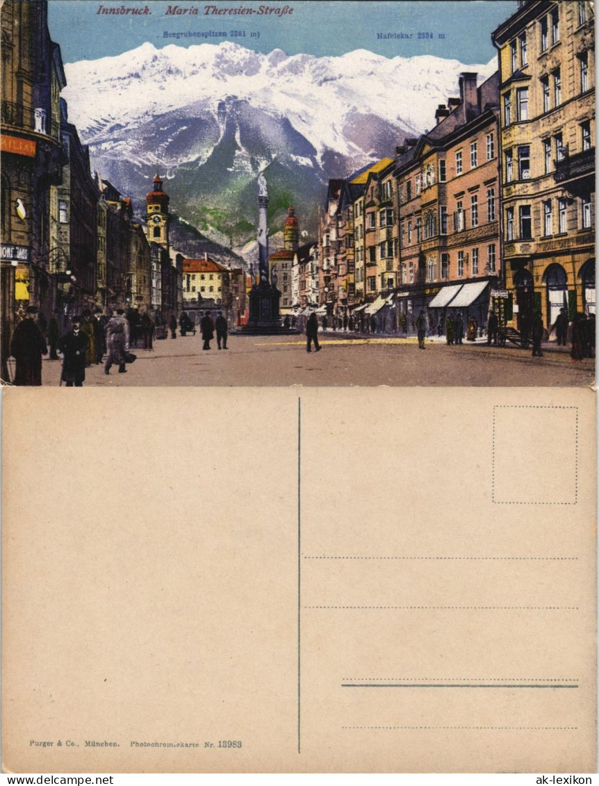 Ansichtskarte Innsbruck Maria Theresienstraße 1912 - Innsbruck