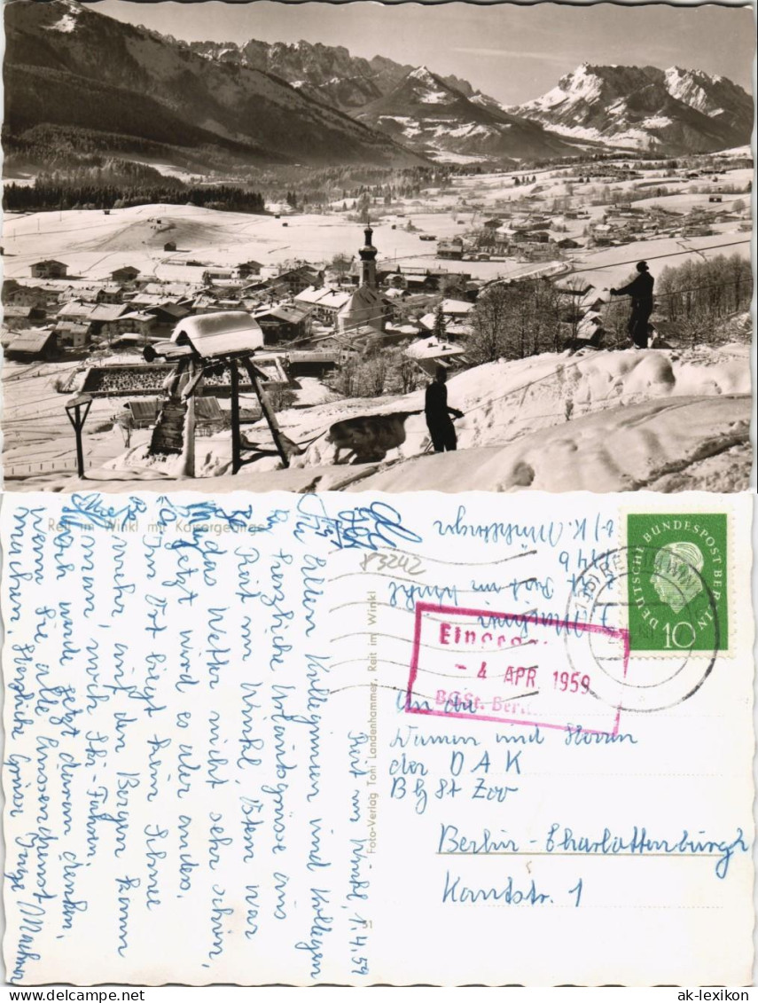Ansichtskarte Reit Im Winkl Panorama-Ansicht Ort Verschneit 1959 - Reit Im Winkl