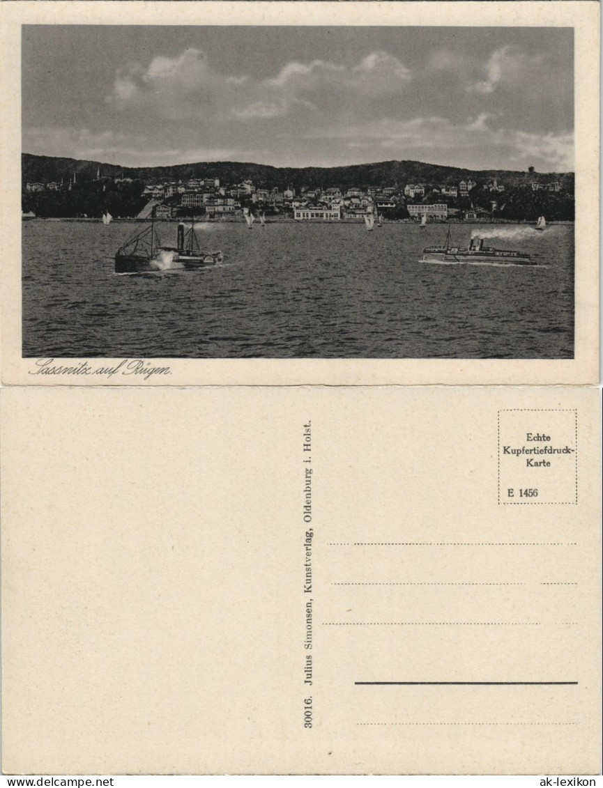 Ansichtskarte Sassnitz Panorama-Ansicht Von See Aus, Rügen Ostsee 1920 - Sassnitz