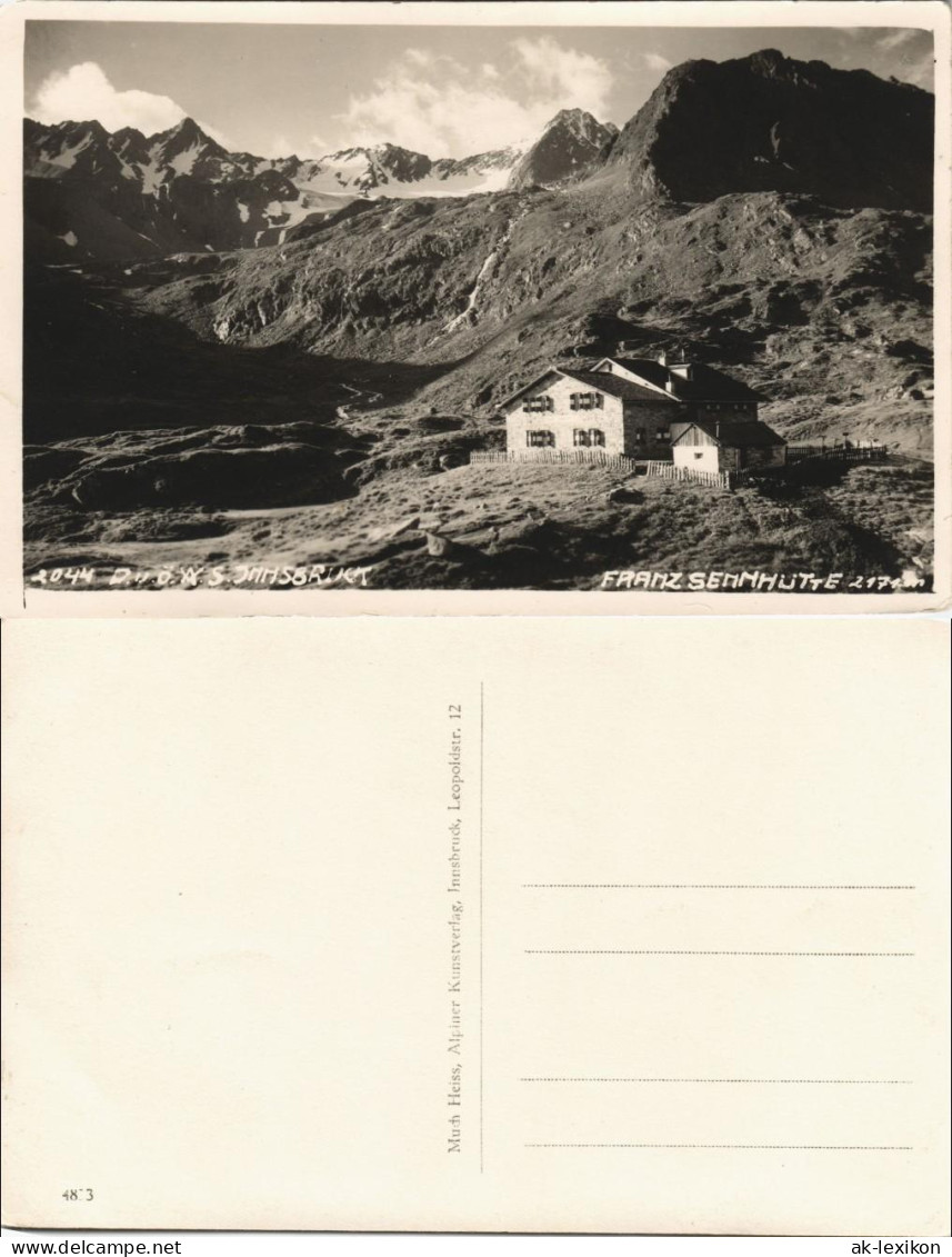 Ansichtskarte Innsbruck FRANZ SENNHUTTE Alpen Berghütte 1940 - Innsbruck