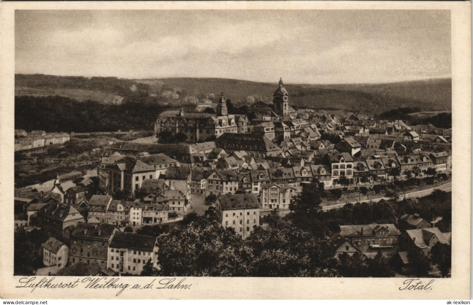 Ansichtskarte Weilburg (Lahn) Totale 1928 - Weilburg