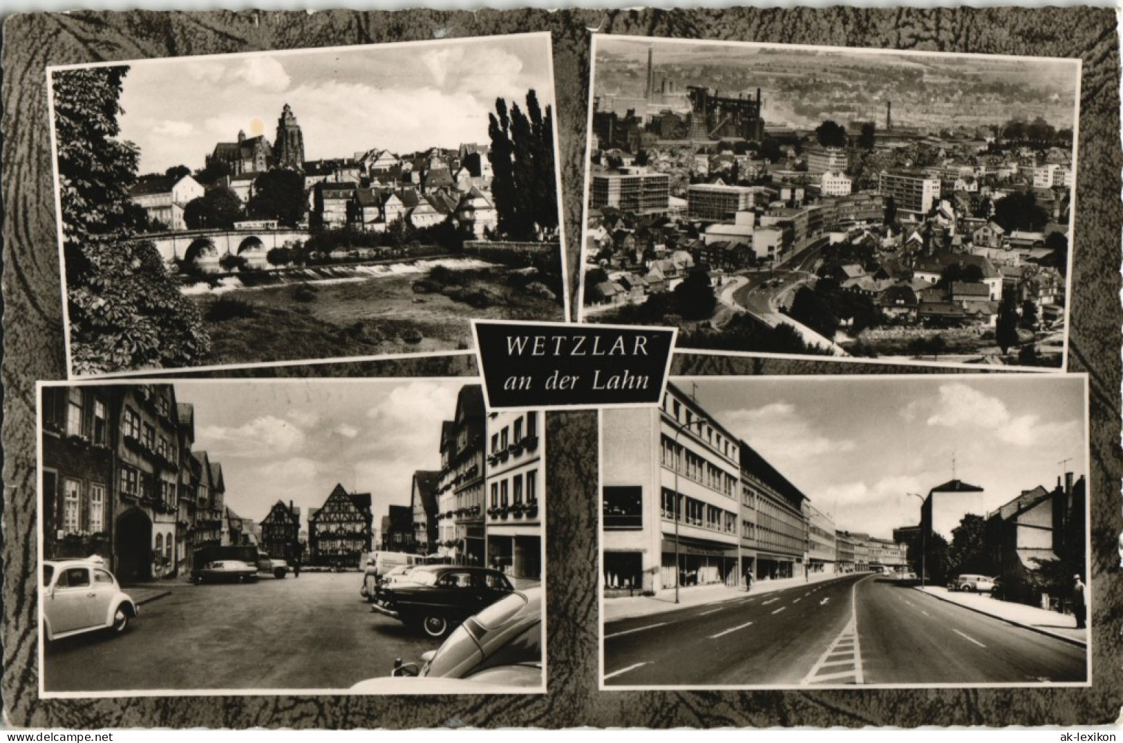 Ansichtskarte Wetzlar Mehrbild-AK Stadtteilansichten, Straßen, Autos 1960 - Wetzlar
