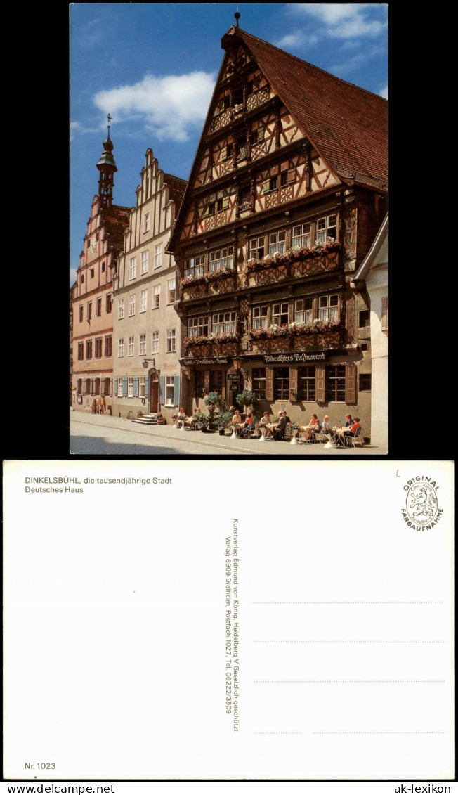Ansichtskarte Dinkelsbühl Deutsches Haus U. Altdeutsches Restaurant 1975 - Dinkelsbuehl