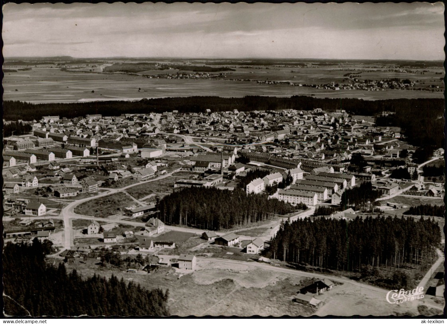 Ansichtskarte Kaufbeuren Luftbild Neugablonz - 1955 - Kaufbeuren