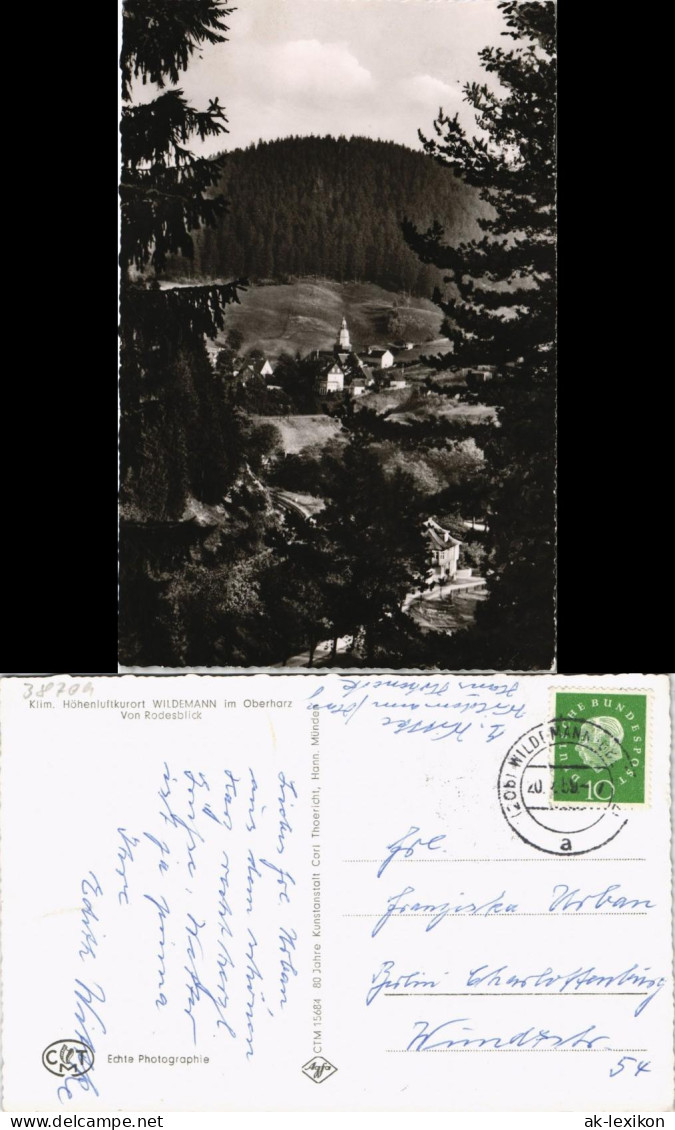 Wildemann (Innerstetal) Panorama-Ansicht Blick V. Rodesblick 1959 - Wildemann
