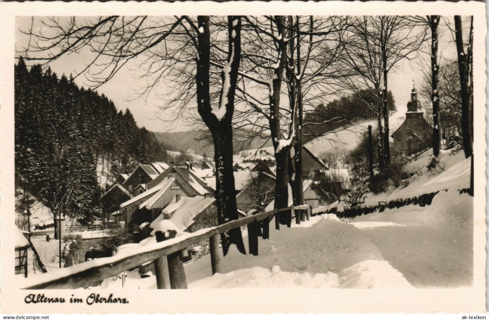 Torfhaus (Harz)-Altenau Umland-Ansicht Altenau Oberharz Im Winterkleid 1955 - Altenau