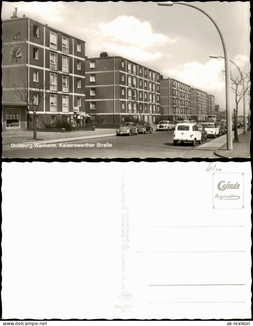 Ansichtskarte Wanheim-Duisburg Kaiserswerther Straße VW-Käfer 1967 - Duisburg