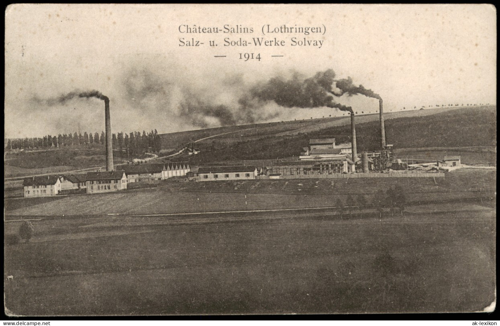 Salzburg (Lothringen) Château-Salins Salz- U. Soda-Werke Solvay Loraine 1915 - Chateau Salins