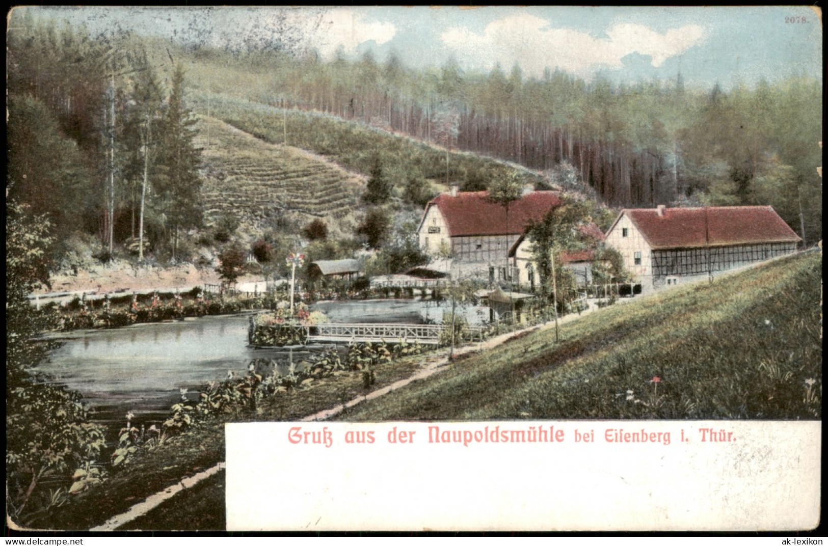 Ansichtskarte Eisenberg (Thüringen) Naupoldsmühle 1908 - Eisenberg