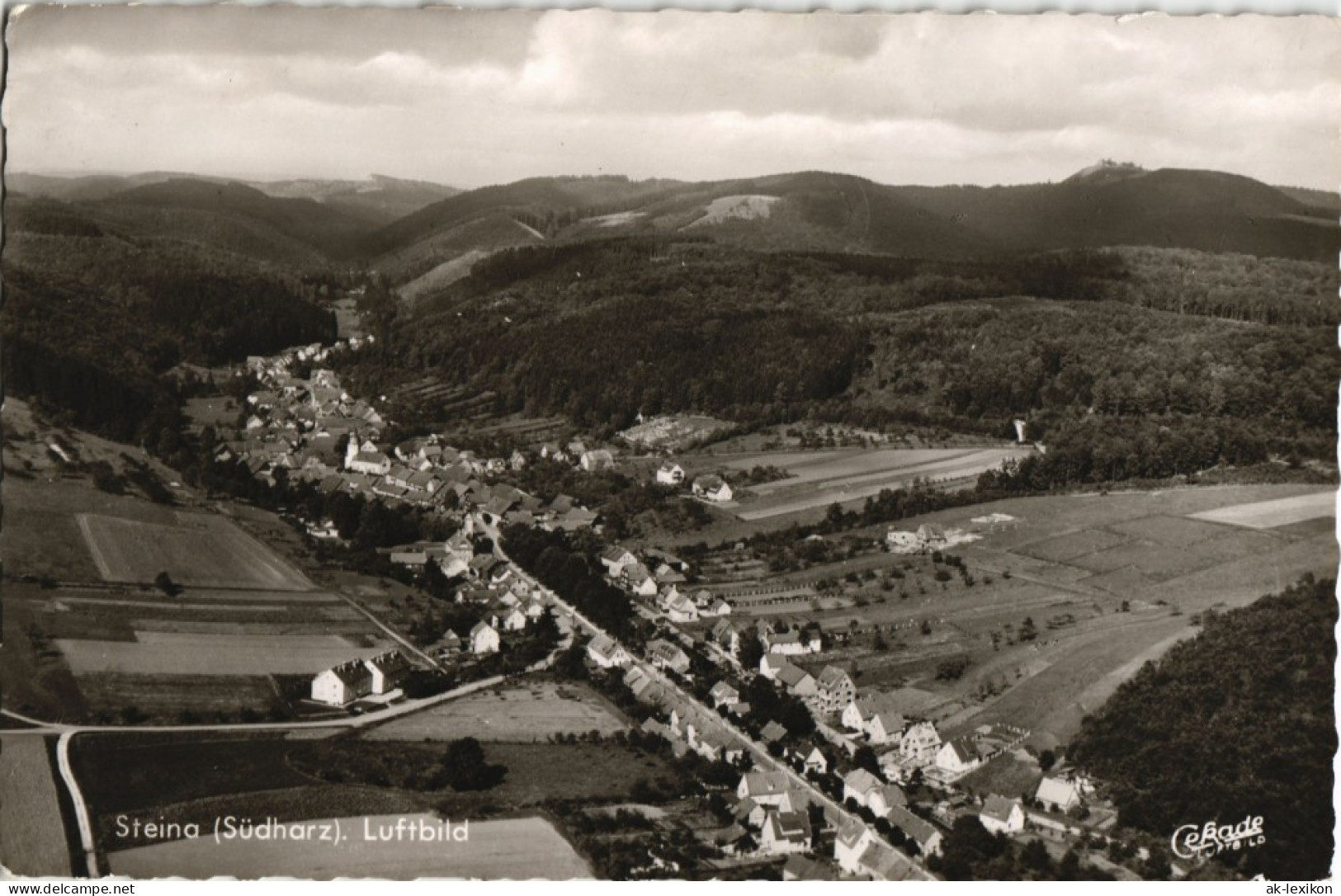 Ansichtskarte Bad Sachsa Umland Ansicht STEINA Südharz V. Flugzeug Aus 1962 - Bad Sachsa