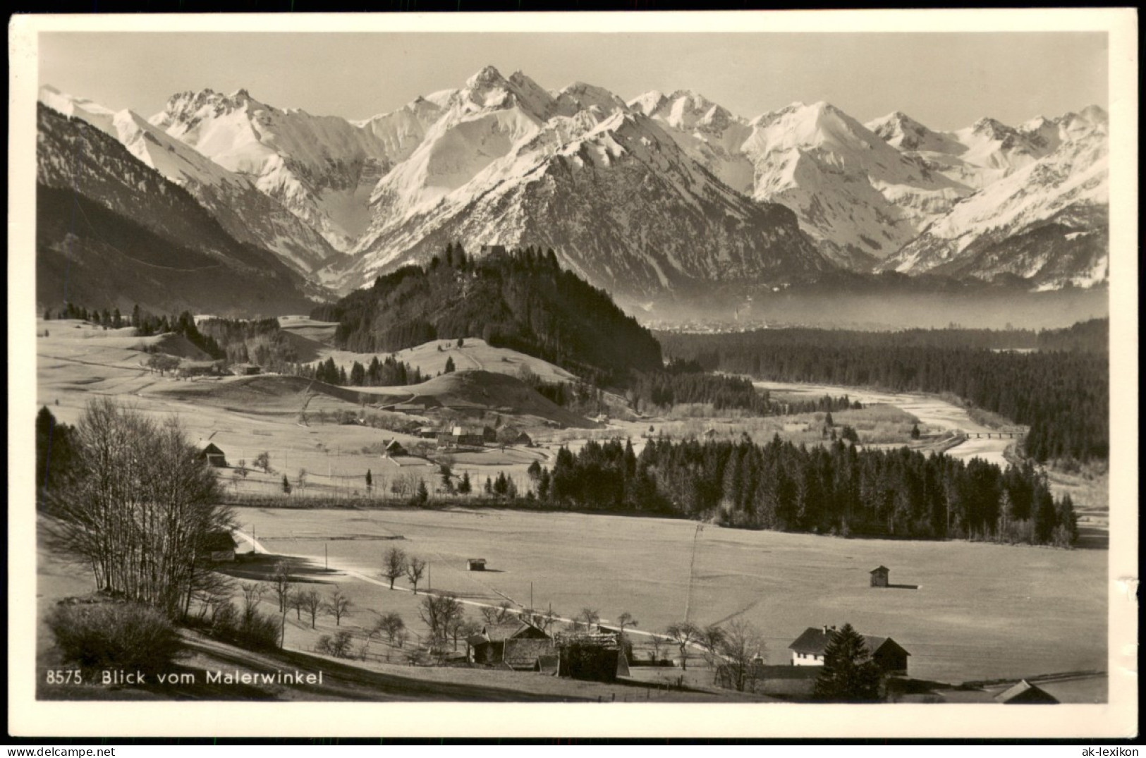 Ansichtskarte  Blick Vom Malerwinkel Auf Die Allgäuer Alpen 1955 - Unclassified