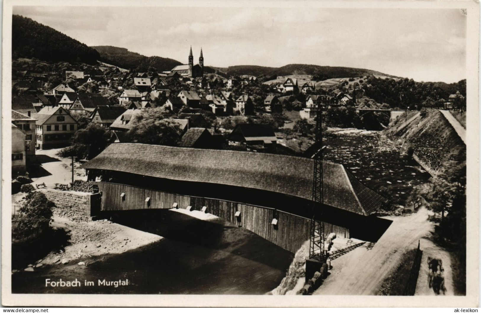 Ansichtskarte Forbach (Baden) Panorama-Teilansicht Partie Ort Im Murgtal 1930 - Forbach