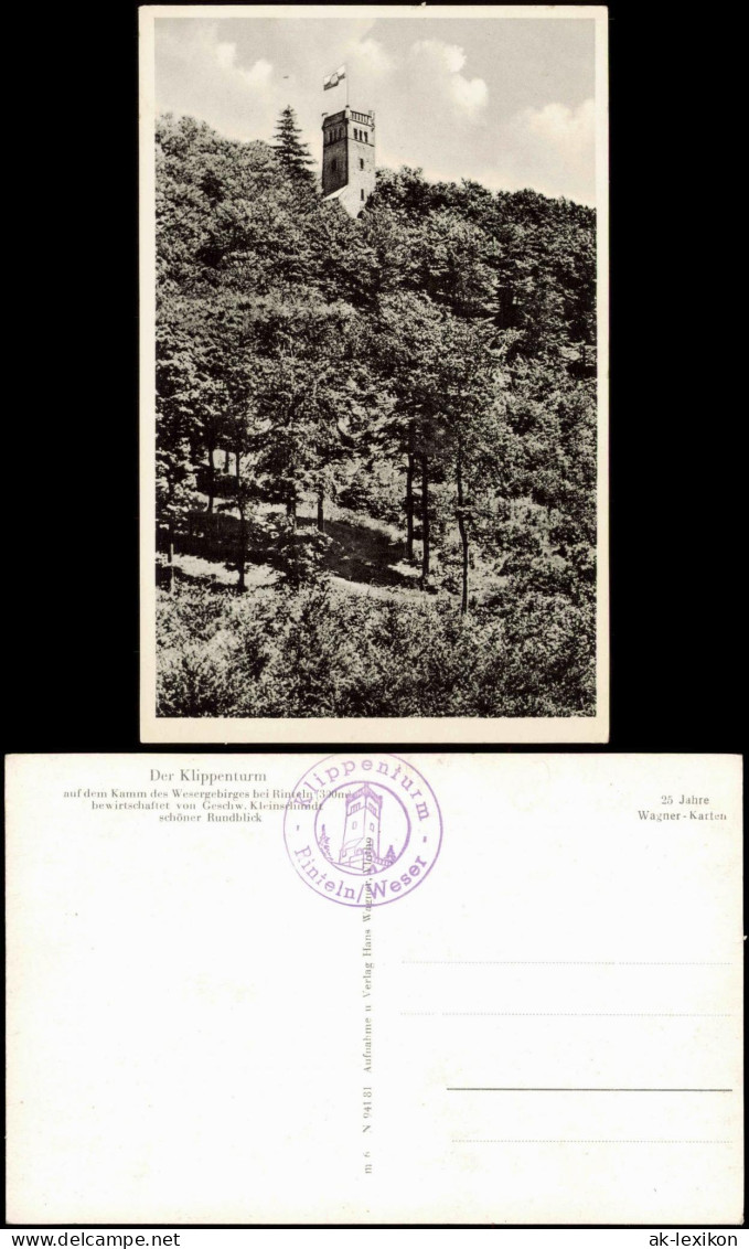 Rinteln Umlandansicht; Klippenturm A.d. Kamm Des Wesergebirges 1950 - Rinteln