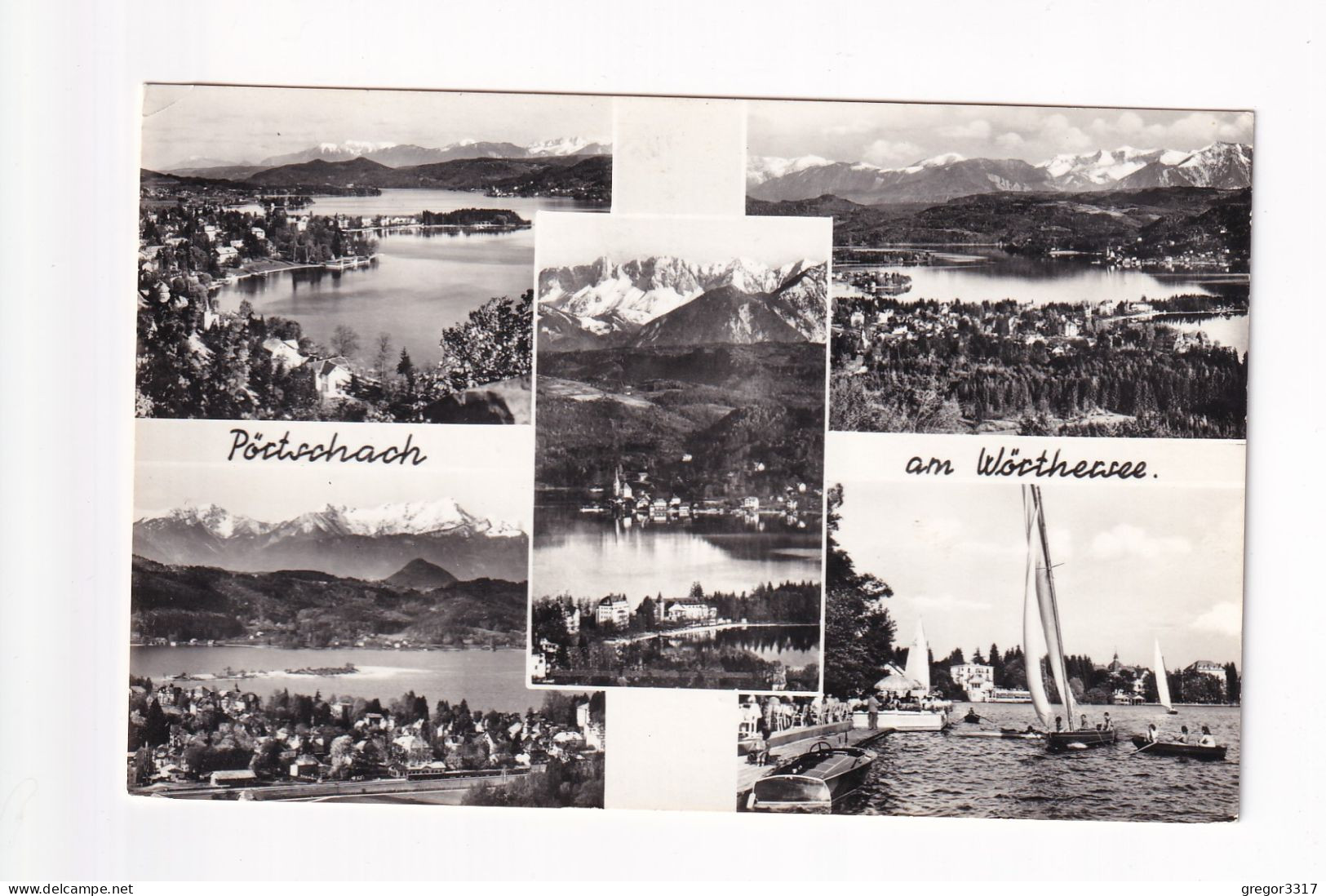 E6070) PÖRTSCHACH Am Wörthersee - Segelboote Etc. Mehrbild S/W - Pörtschach