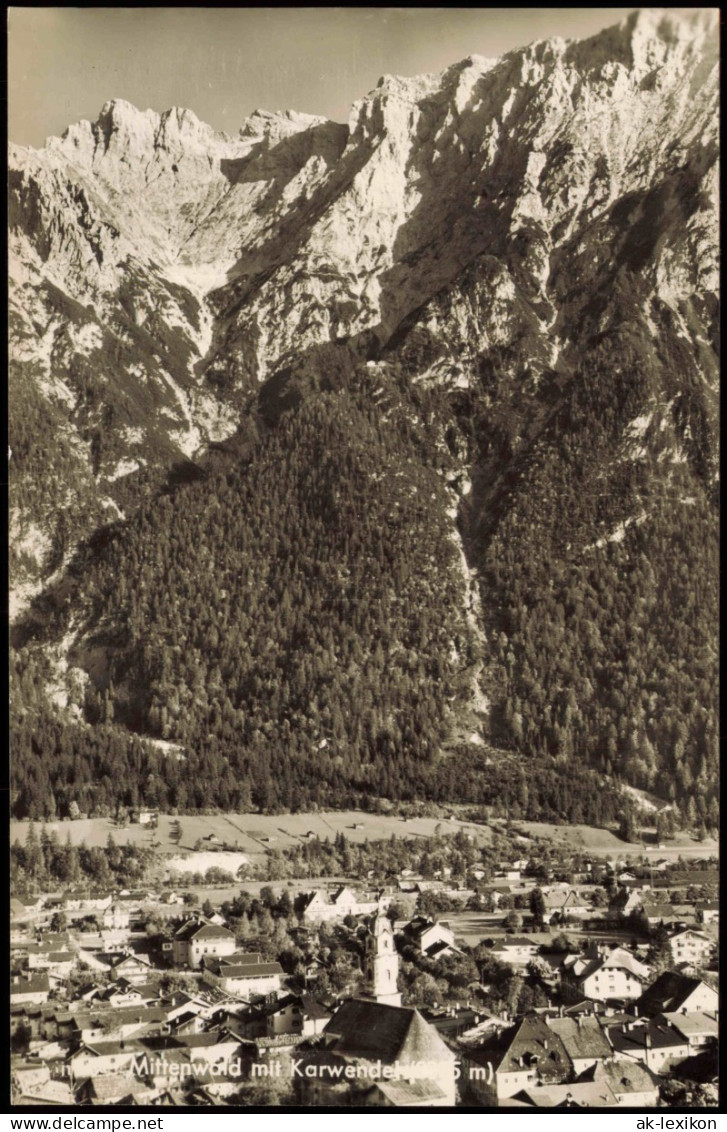 Ansichtskarte Mittenwald Panorama-Ansicht Mit Karwendel Berge 1960 - Mittenwald