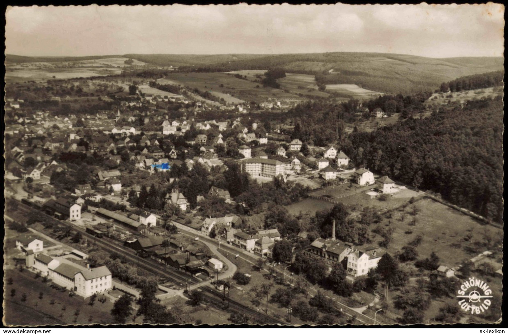 Ansichtskarte Bad König Luftbild Luftaufnahme Ort Im Odenwald 1960 - Bad Koenig