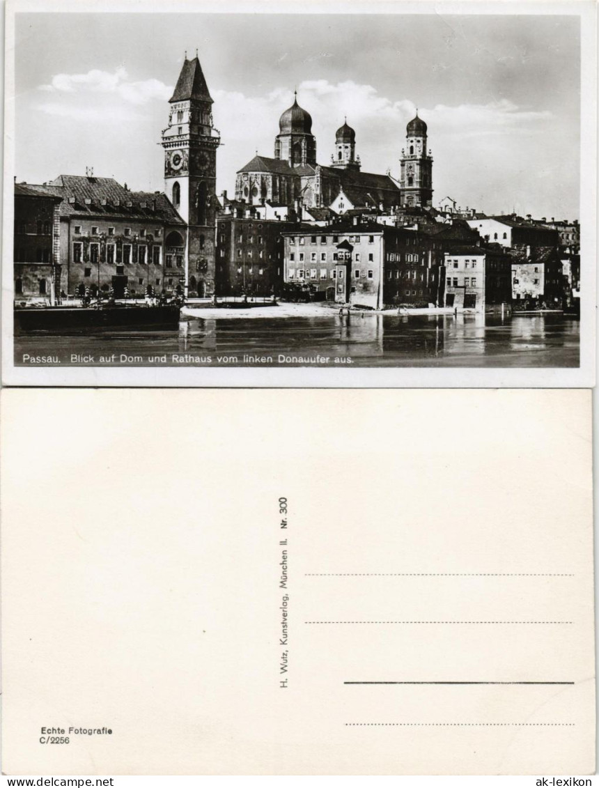 Ansichtskarte Passau Blick Auf Dom Und Rathaus Vom Linken Donauufer Aus. 1940 - Passau