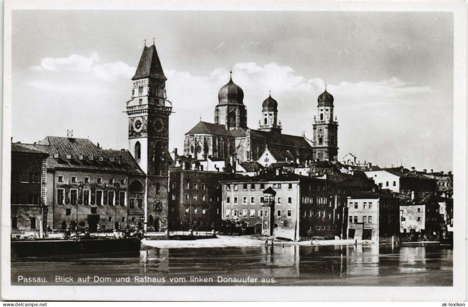 Ansichtskarte Passau Blick Auf Dom Und Rathaus Vom Linken Donauufer Aus. 1940 - Passau