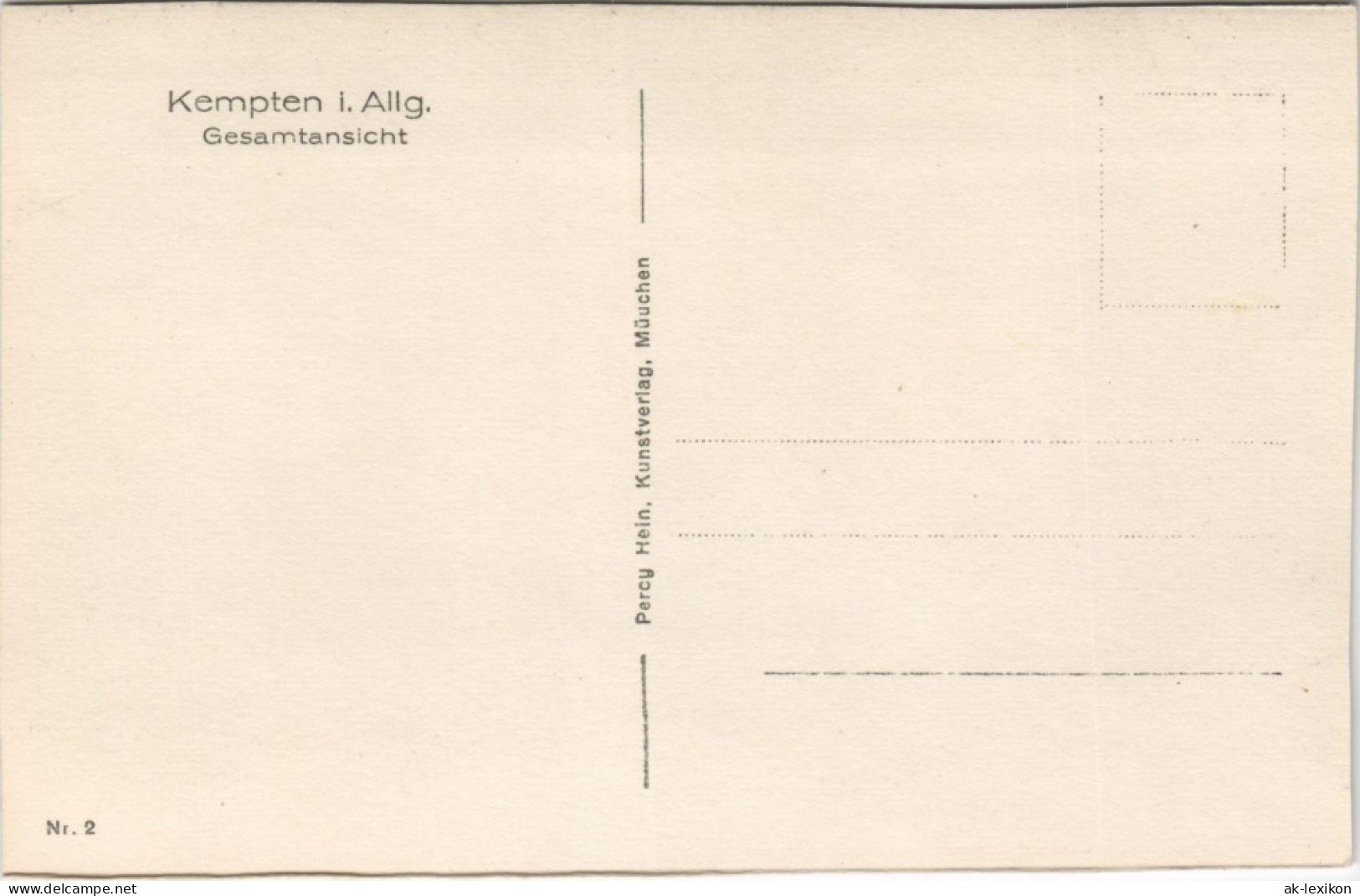 Ansichtskarte Kempten (Allgäu) Panorama-Ansicht Fernansicht 1930 - Kempten