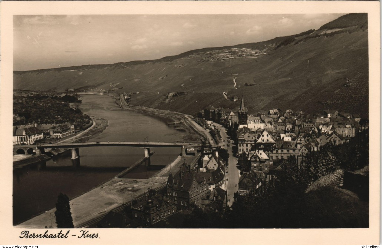 Bernkastel-Kues Berncastel-Cues Panorama-Ansicht Blick Auf Mosel Ort 1935 - Bernkastel-Kues