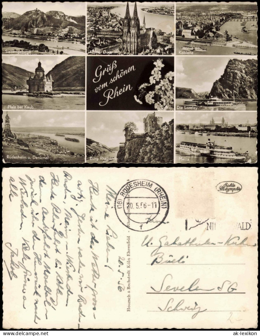 Ansichtskarte  Rhein (Fluss) Mehrbild-AK Aus Der Rheingold-Serie 1956 - Unclassified