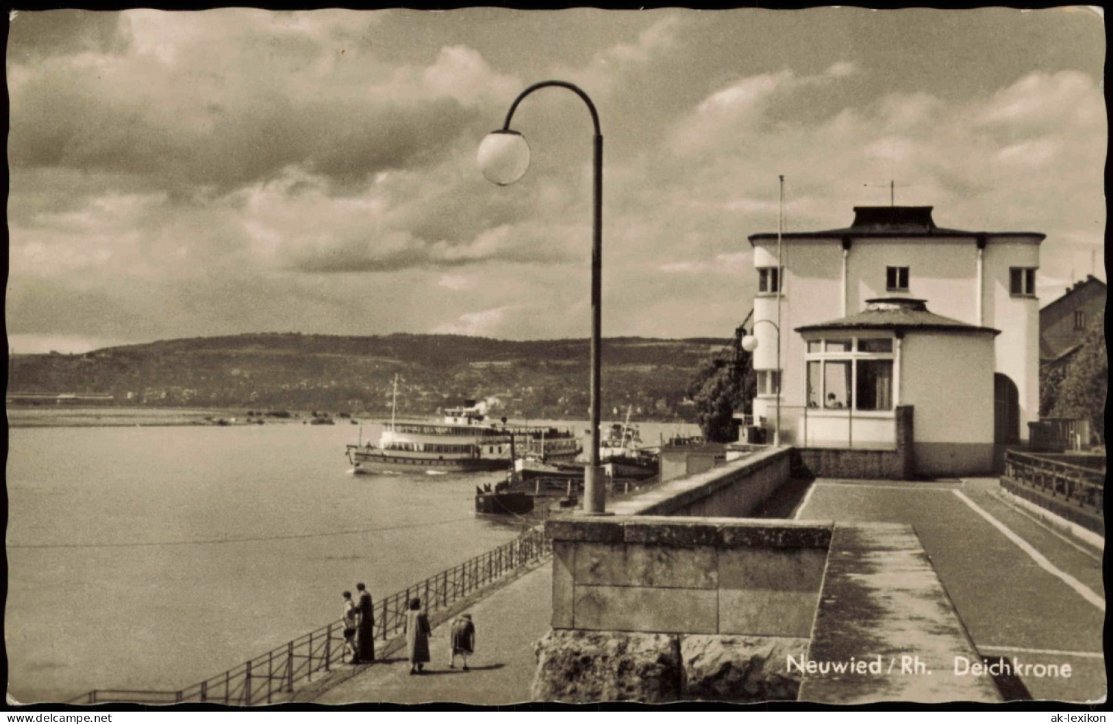 Neuwied (Rhein) Stadtansicht Partie Am Rhein Mit Deichkrone 1960 - Neuwied