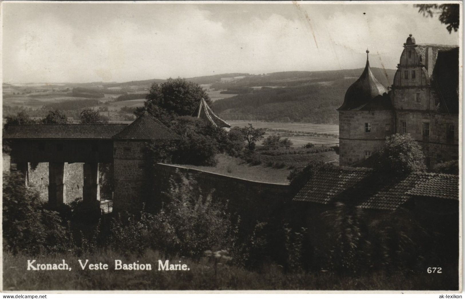 Ansichtskarte Kronach Veste Und Bastion Marie 1932 - Kronach