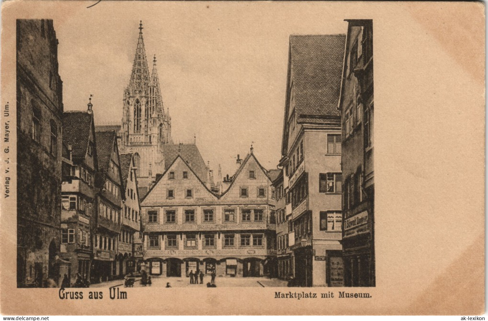 Ansichtskarte Ulm A. D. Donau Marktplatz 1908 - Ulm