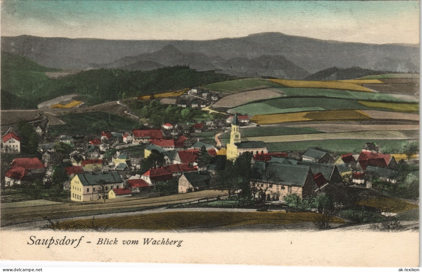Ansichtskarte Saupsdorf-Sebnitz Blick Vom Wachberg Panorama-Ansicht 1910 - Kirnitzschtal