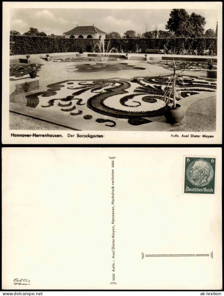 Ansichtskarte Herrenhausen-Hannover Der Barockgarten 1939 - Hannover