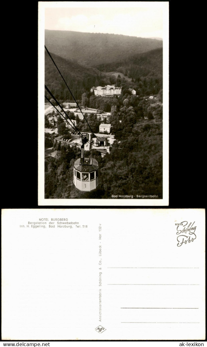 Bad Harzburg HOTEL BURGBERG Und Bergstation Der Schwebebahn 1960 - Bad Harzburg