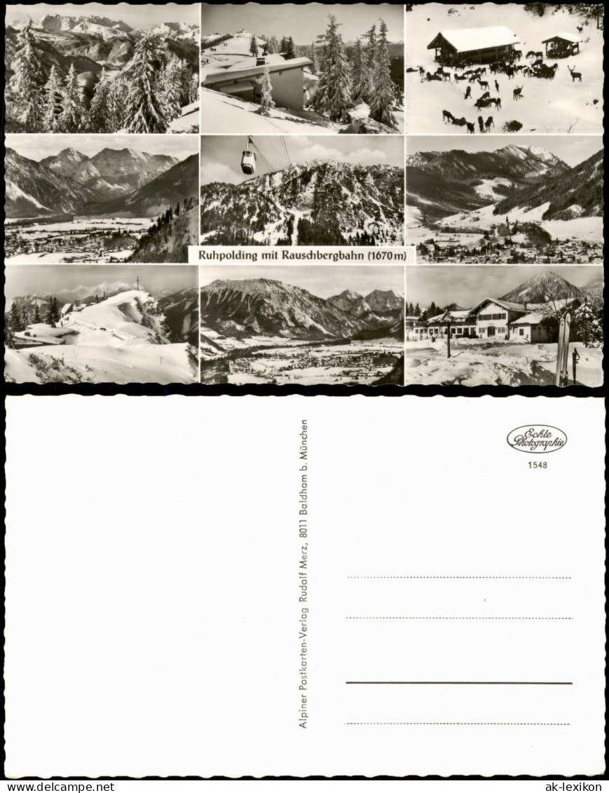 Ansichtskarte Ruhpolding Mehrbildkarte Mit 9 Orts- Und Umland-Ansichten 1960 - Ruhpolding