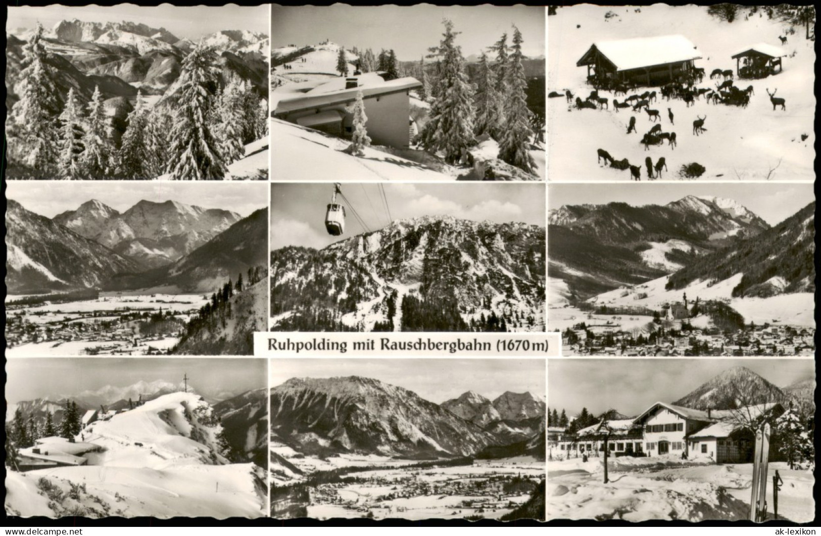 Ansichtskarte Ruhpolding Mehrbildkarte Mit 9 Orts- Und Umland-Ansichten 1960 - Ruhpolding