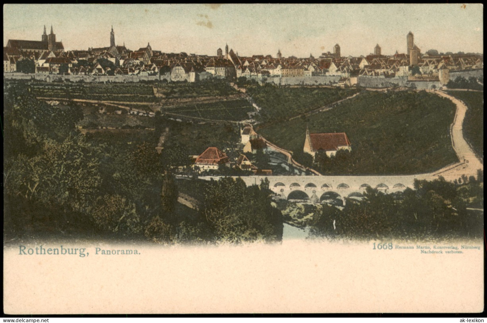 Ansichtskarte Rothenburg Ob Der Tauber Panorama-Ansicht, Totalansicht 1900 - Rothenburg O. D. Tauber