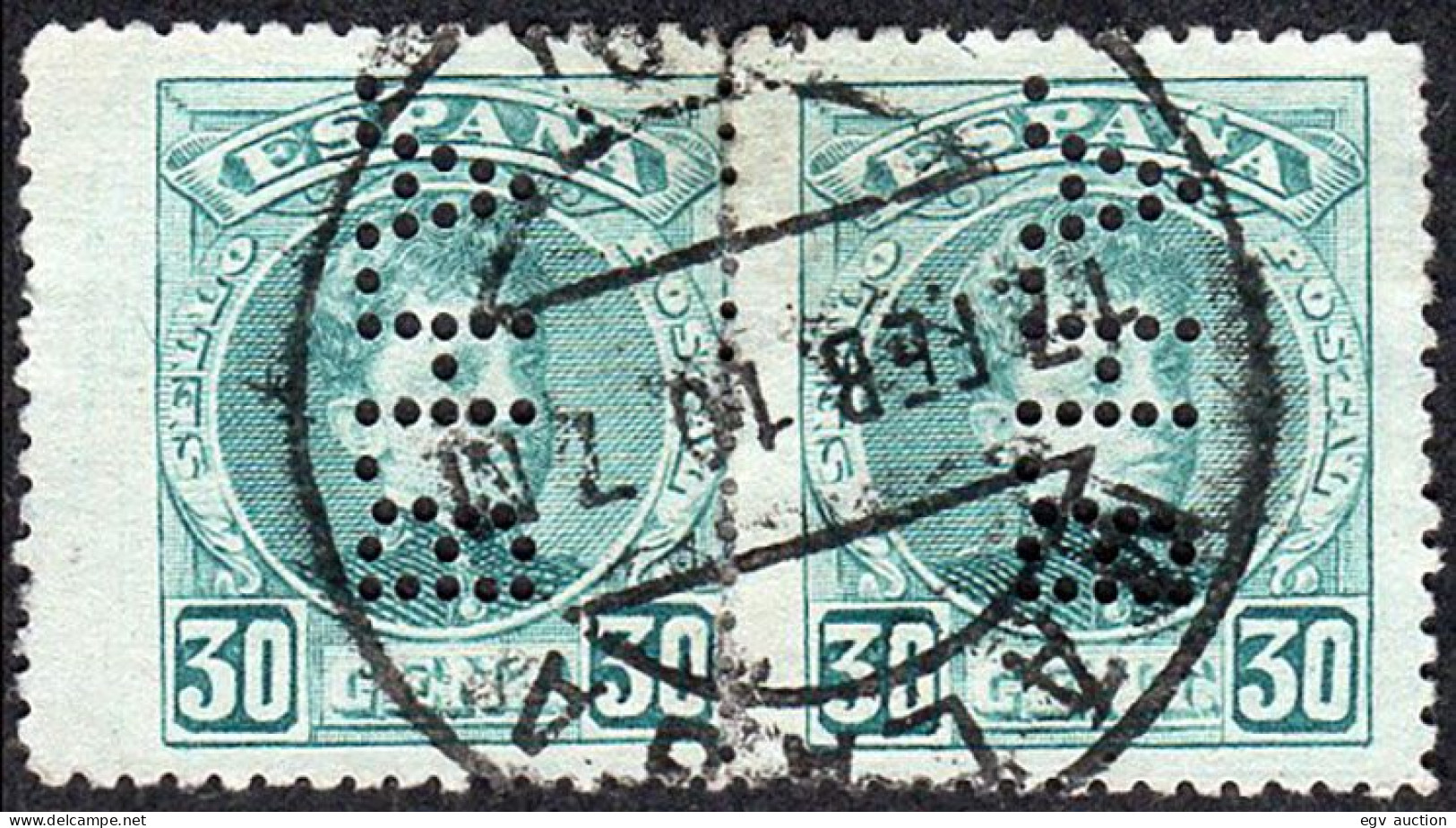 Málaga - Edi O 249 Pareja - Perforado "BHA" - Used Stamps