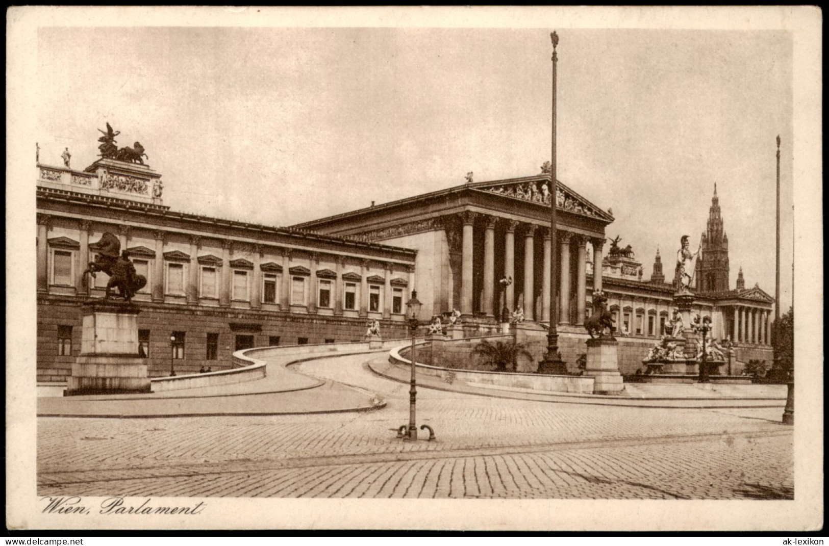 Ansichtskarte Wien Parlament 1929 - Autres & Non Classés