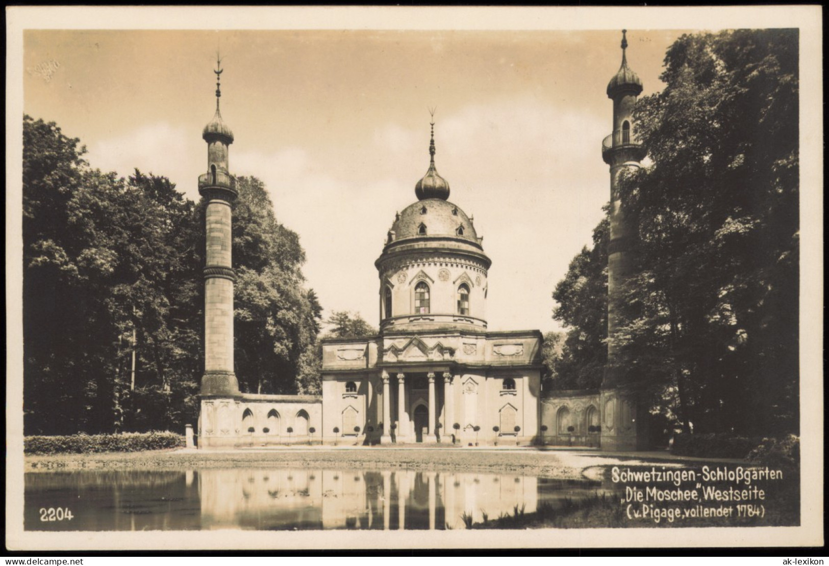 Ansichtskarte Schwetzingen Moschee Im Schlossgarten 1929 - Schwetzingen