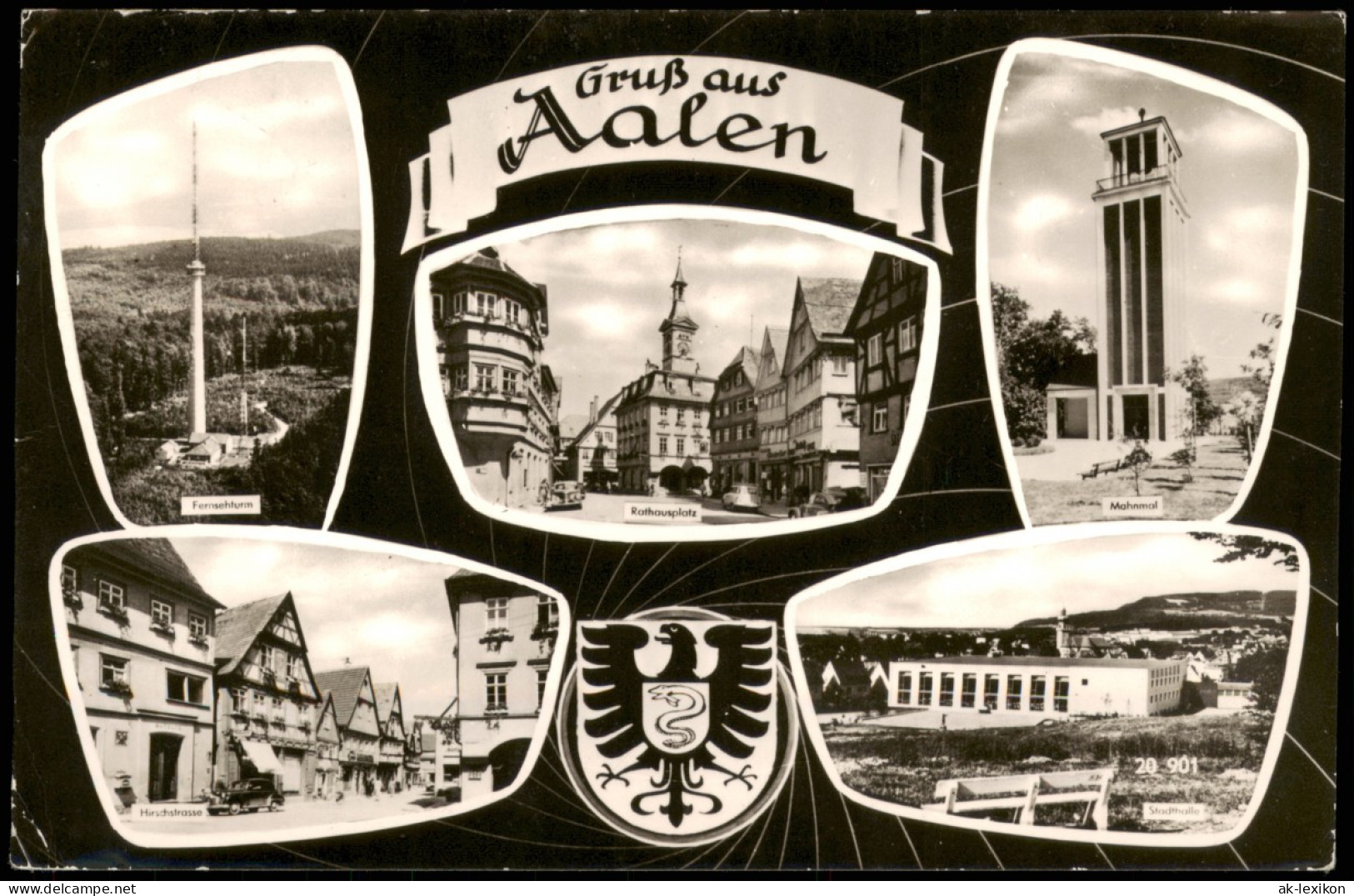 Aalen Gruss-Aus-Mehrbildkarte Ua. Hirschstraße, Fernsehturm, Mahmal Uvm. 1960 - Aalen