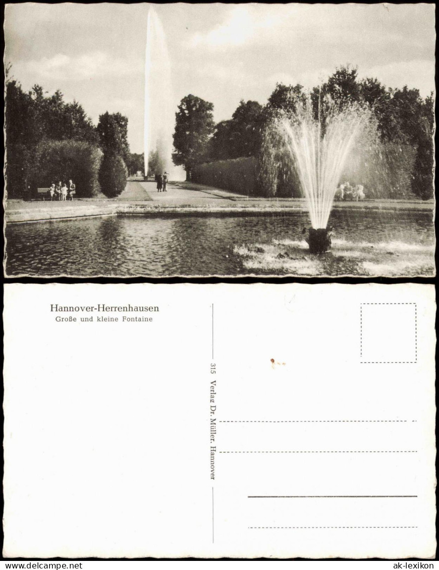 Herrenhausen-Hannover Große Und Kleine Fontaine, Wasserkunst Wasserspiele 1960 - Hannover