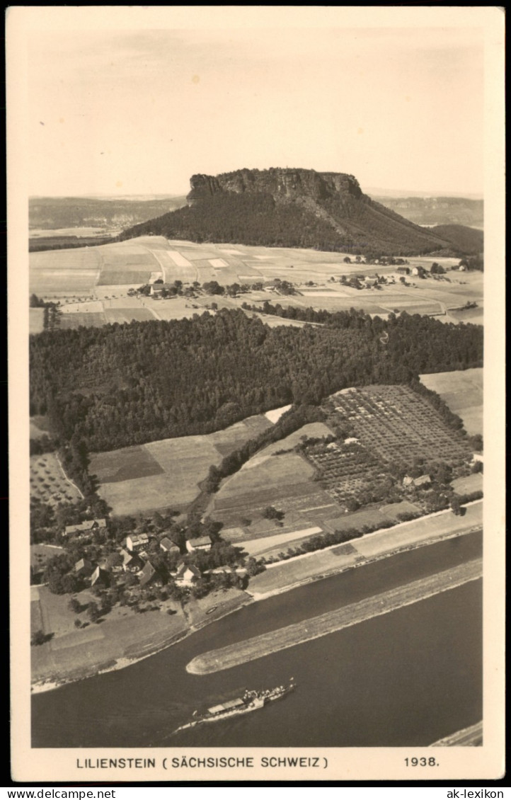 Porschdorf-Bad Schandau Vom Königstein - Elbdampger Foto Hering 1932 - Bad Schandau