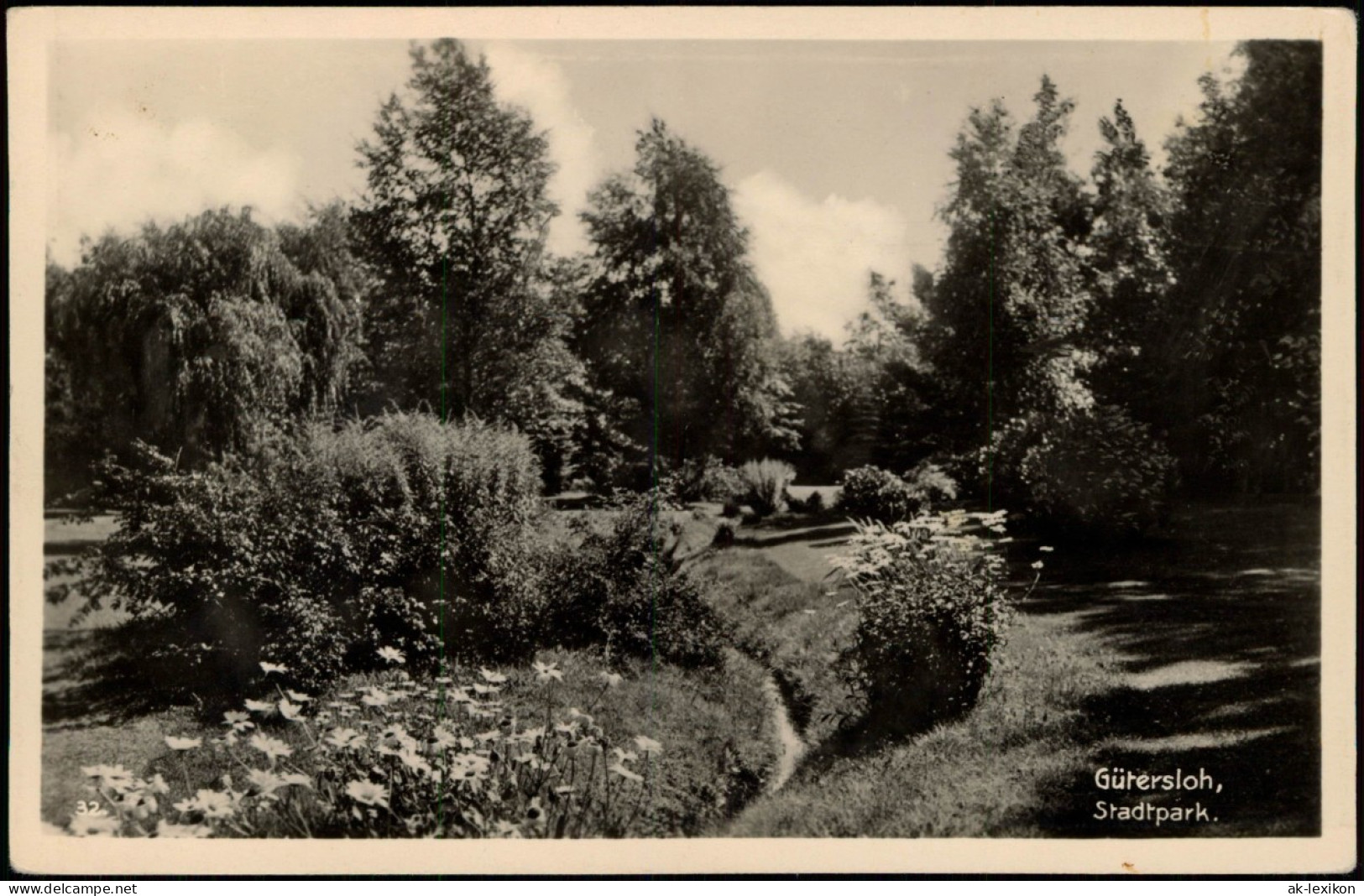 Ansichtskarte Gütersloh Stadtpark 1930 - Guetersloh
