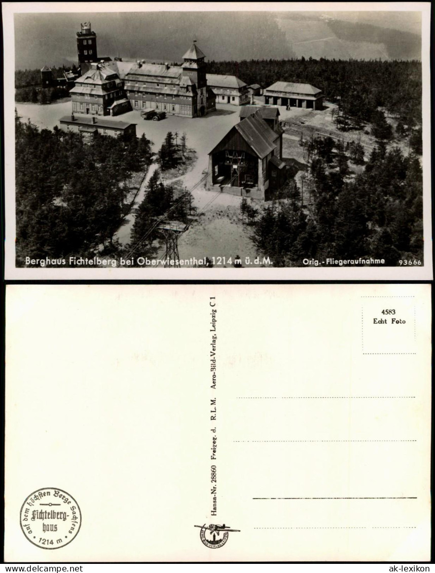 Ansichtskarte Oberwiesenthal Luftbild (Fichtelberg) Haus 1932 - Oberwiesenthal