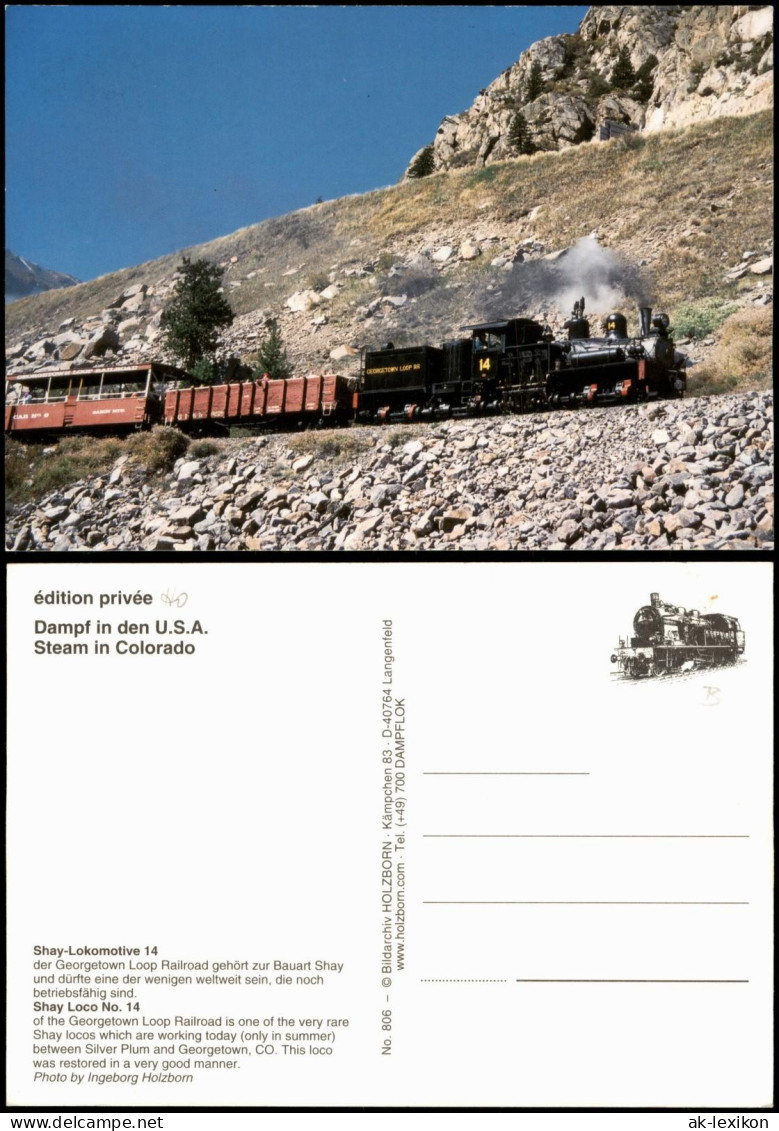 Verkehr Eisenbahn & Lokomotiven: Shay-Lokomotive 14 (USA Colorado) 2000 - Treinen