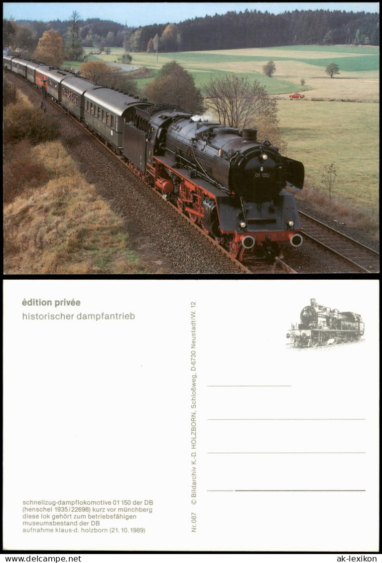 Eisenbahn & Bahn-Verkehr Dampflokomotive Personenzug Bei Münchberg 1989 - Treinen
